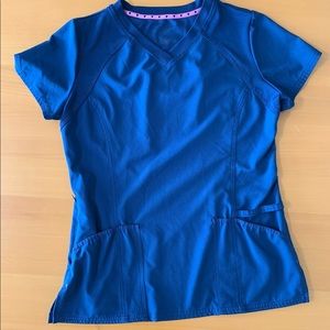 HeartSoul Scrub Top V-Neck Stretchy Lightweight Top Size Small